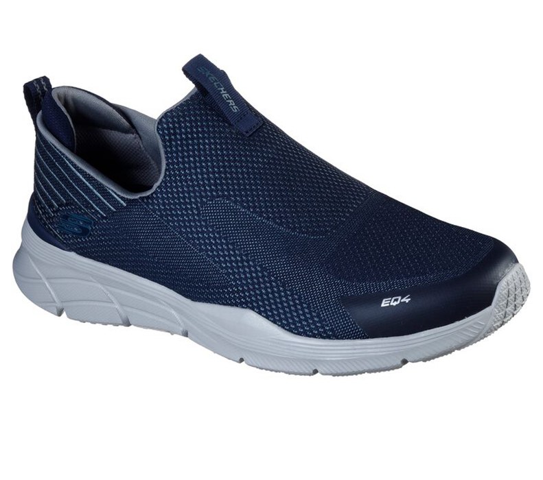 Skechers Relaxed Fit: Equalizer 4.0 - Baylock - Mens Slip On Shoes Navy/Grey [AU-HW8328]